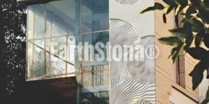 Round Pattern Stone Carving Wall Art