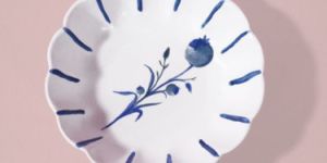 Blueberry Handpainted Ceramic Bowl