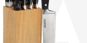 Galaxy 9 Pcs Kitchen Knives Set with Wooden Case