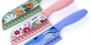 Printed Stainless Steel Kitchen Knife Set of 3