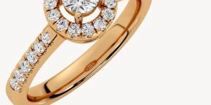 WOMEN GOLDEN HALO RING