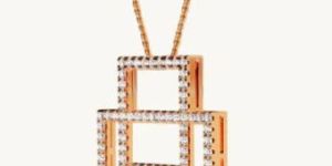 Women INTERLINKED SQUARE PENDANT
