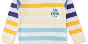 Boys Multicolour Striped Full Sleeve T-Shirt