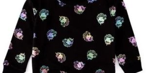 Girls Allover Printed Sweatshirt