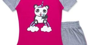 Girls Raglan Sleeve T-Shirt and Shorts