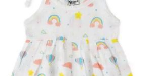 infants muslin knotted frock