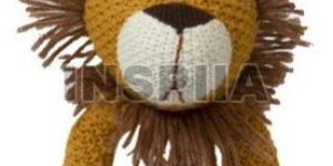 Certified Knitted Cotton Baby Rattle with Beech Wooden Teether