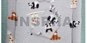 Certified Knitted Cotton Baby Mattress Gift Set with Head Pillow, Rattle & Baby Blanket