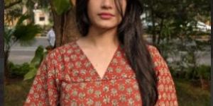 Flower Print Cotton Ladies Kurti Set