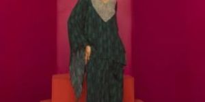 GREEN EMBROIDERED Ladies KURTI AND DHOTI SET