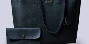El Bagino Black Premium Leather Tote Bag