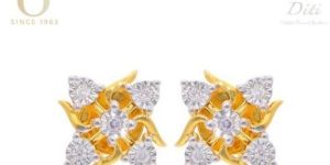 Evolving Bud Ladies Diamond Stud Earrings