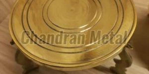 18 Inch Round Brass Mukkali Stand
