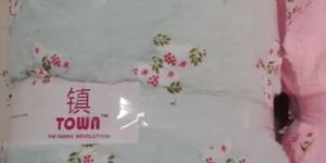 Rabbit Fur Fabric with Applique Butterfly