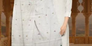 MULTICOLOR BIRD & FLORAL JAMDANI MUSLIN SILK DUPATTA