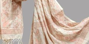WHITE & COPPER ZARISOFT COTTON JAMDANI DUPATTA