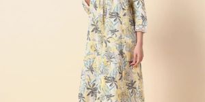 Multicolor Western Cotton Midi Dress Women & Girls