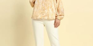 Women White Polyester Shirt