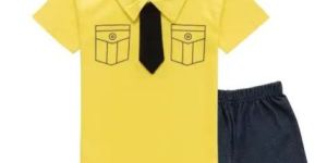 Boys Collar T-Shirt With 3/4th