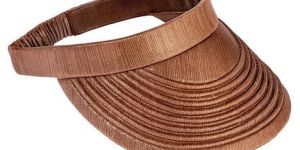 Brown Metallic Sun Visor Women Cap