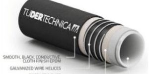 Black Tuchem UPE Full Conductive Form Suction Hose