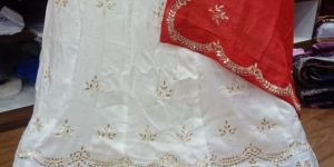 silk cutwork tissue lehenga choli set
