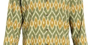 Dorrcee Mens Yellow Majestic Thread Cotton Printed Full Sleeve Shirt