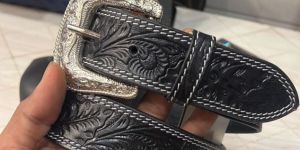 Hand Tool Carving Leather Men Belt