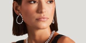 Ladies Diamond Necklace Set