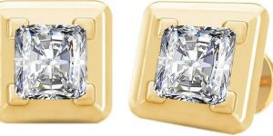 Mens Solitaire Diamond Earrings