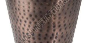 24X24 Cm Hammered Copper Storage Waste Bin