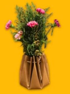 Kraft Paper Flower Aqua Box