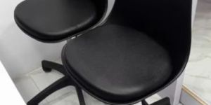 Black Plastic Study Chair without Arms