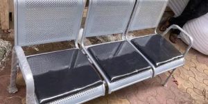 Mild Steel Three Seater Waiting Chair