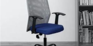 Navy Blue And Black Smart Mid Back Ergonomic Chair