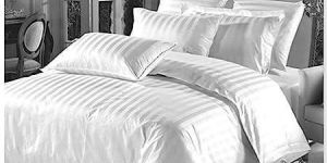 Plain Satin Stripe Bed Sheet