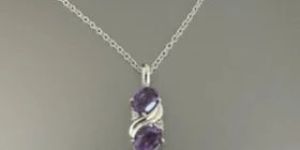 Natural Amethyst Pendant Necklace