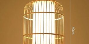 Cylinder LED Long Bamboo Stick Hanging Lamp