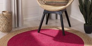 Round Carpet Rug Hand Braided Jute Area Rug