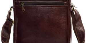 Dark Brown Leather Sling Bag