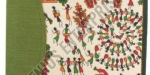 Green Printed Jute File Folder