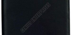 PU Leather Black Plain Document File Folder