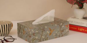 Bird Print MDF Wood Tissue Box