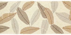 Handmade Leaves Pattern Ivory Beaded Table Runner