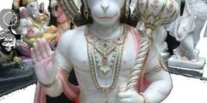 Sitting Hanuman Marble Statue