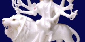 White Marble Durga Maa Statue