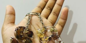 Resin Letter Keychain