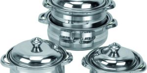 Mirror Finish Stainless Steel Pathan Serving Dish