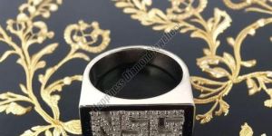 Gold Letter Wedding Ring