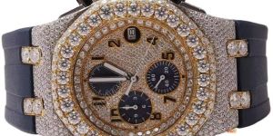 Sterling Silver Iced Watch